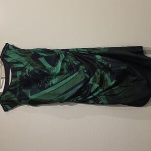 Green and Blue Sleeveless Dress